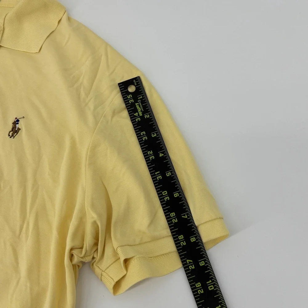 Polo Ralph Lauren Men's XL Yellow Polo Shirt Pima Cotton Soft Touch Short Sleeve